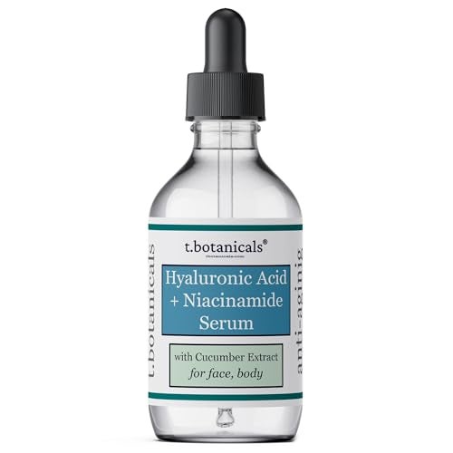 Pure Hyaluronic Acid and Niacinamide Serum with Cucumber Extract 248 oz Minimize Pores Helps to Eliminate Fine Lines Plumping AntiAging Face Skin Intense Hydrating and Moisturizing 4 oz